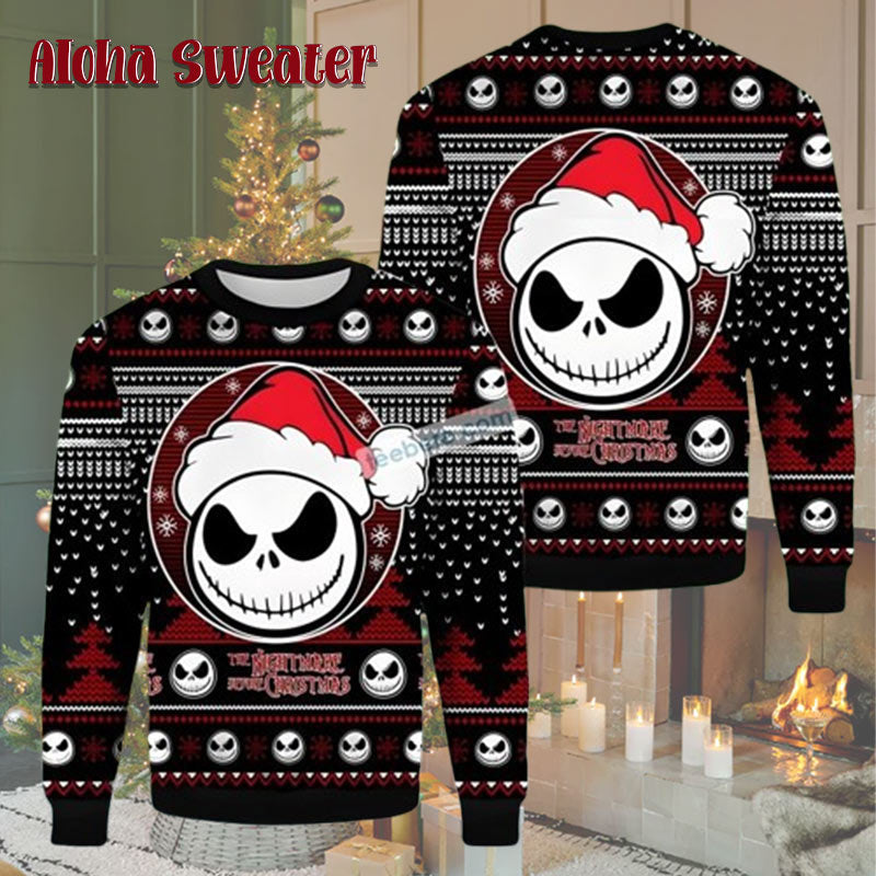Christmas Coffee Jack Skellington Ugly Christmas Sweater product image 4