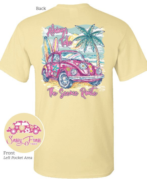 Sassy Frass Always Take The Scenic Route - Adult & Kids T-Shirts, Sweatshirts & Hoodies apparel design preview 2