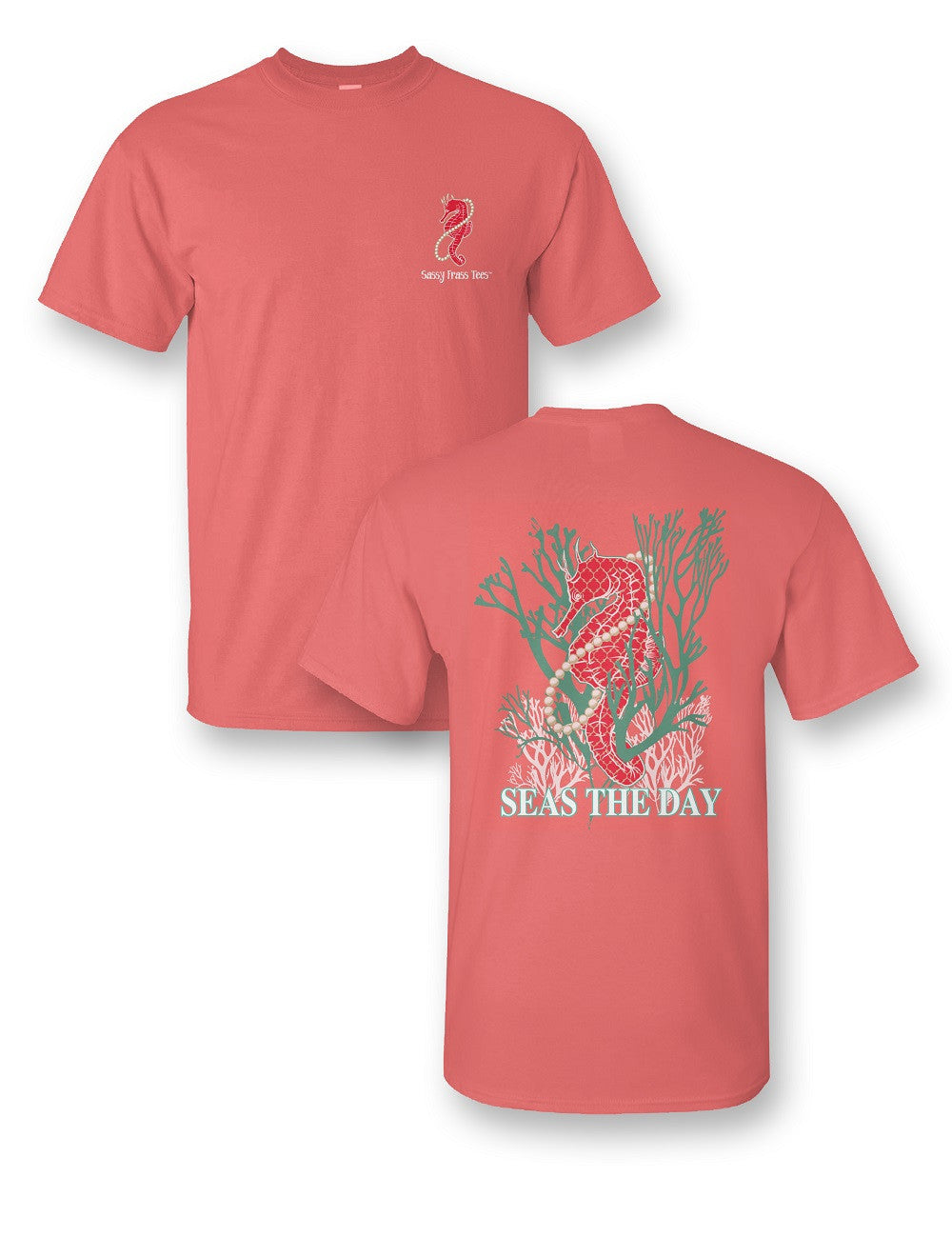 SALE Sassy Frass Seas the Day Seahorse Pearls Girlie - Adult & Kids T-Shirts, Sweatshirts & Hoodies apparel design preview 2