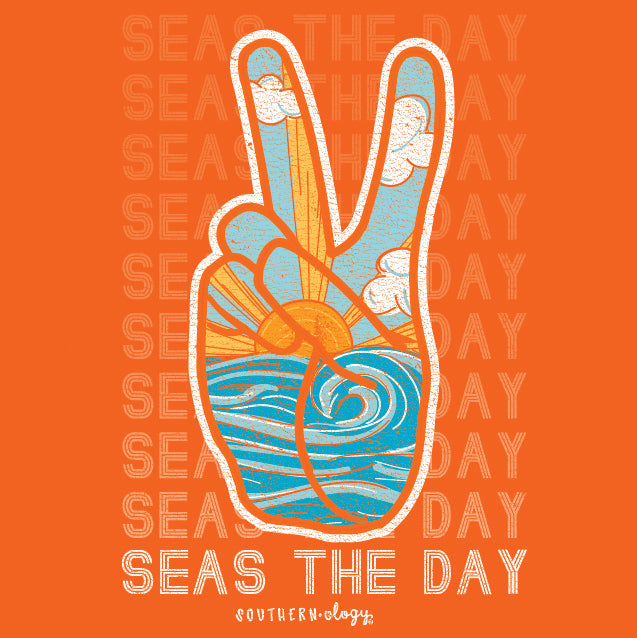 Southernology Seas the Day Peace Comfort Colors - Adult & Kids T-Shirts, Sweatshirts & Hoodies apparel design preview 2