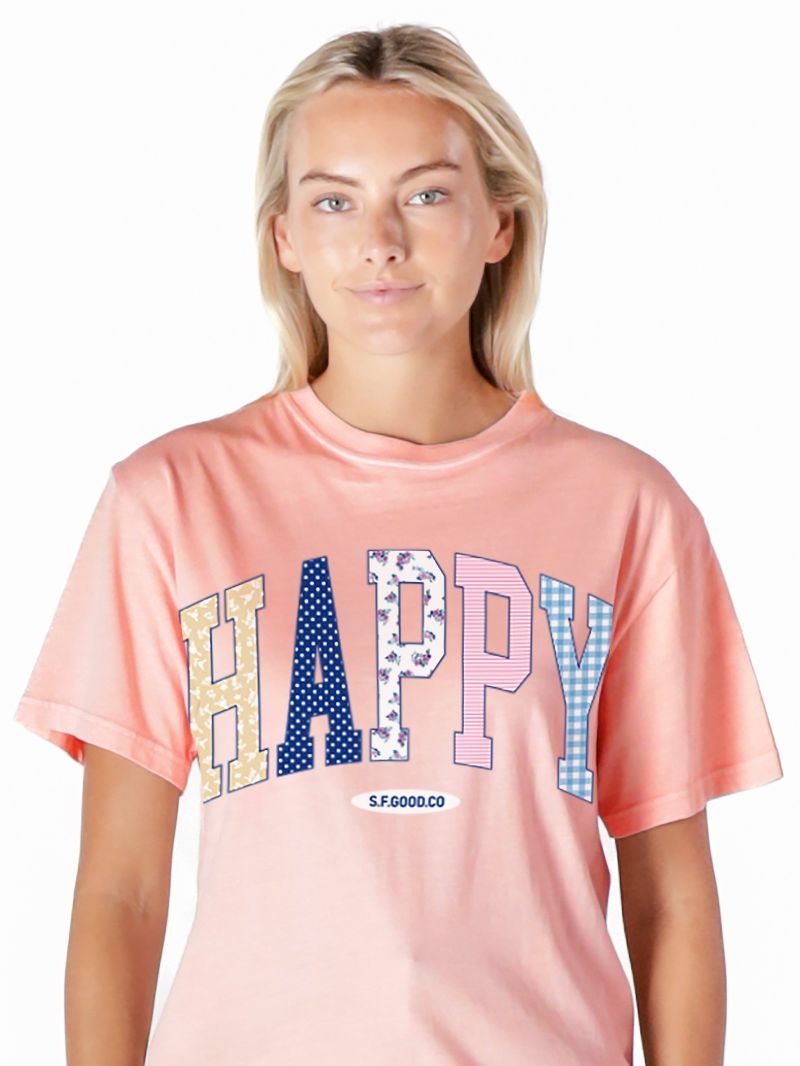 Simply Southern S4G Happy Pattern Mineral Washed - Adult & Kids T-Shirts, Sweatshirts & Hoodies apparel design preview 2