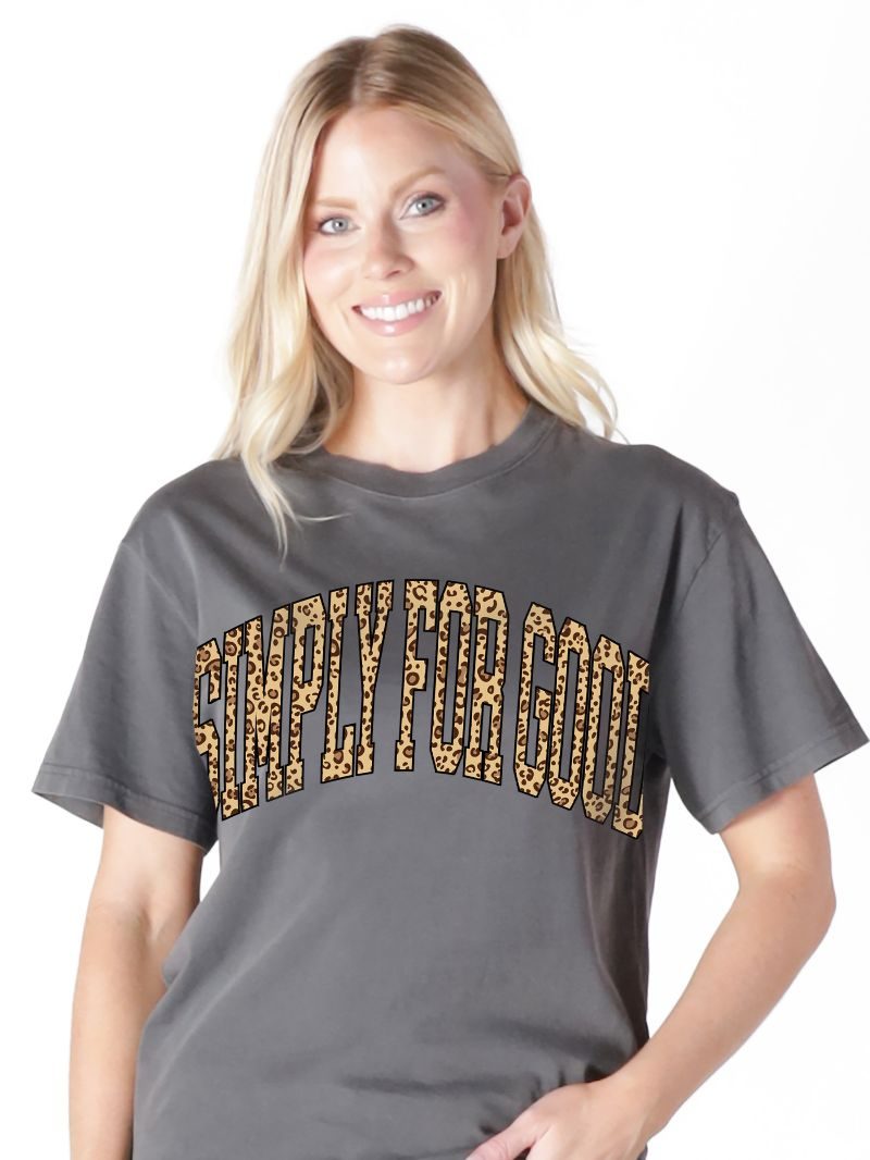 Simply Southern S4G Leopard Good Logo Mineral Washed - Adult & Kids T-Shirts, Sweatshirts & Hoodies apparel design preview 2