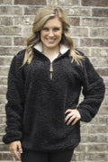 Girlie Girl Preppy C.C Black Sherpa Jacket - Adult & Kids T-Shirts, Sweatshirts & Hoodies apparel design preview 1