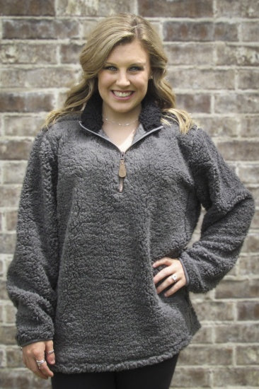 Girlie Girl Preppy C.C Grey Sherpa Jacket - Adult & Kids T-Shirts, Sweatshirts & Hoodies apparel design preview 1