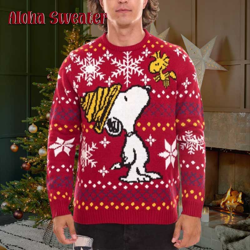 Snoopy Christmas Is The Joy Ugly Christmas Sweater product image 2