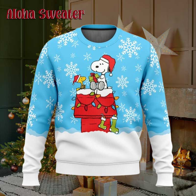 The Night Before Christmas Snoopy Ugly Christmas Sweater product image 3