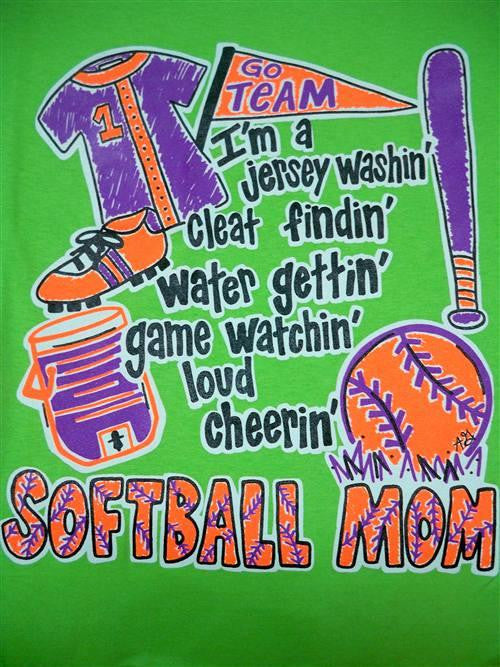 SALE Southern Chics Funny Softball Mom 3 Sweet Girlie - Adult & Kids T-Shirts, Sweatshirts & Hoodies apparel design preview 1