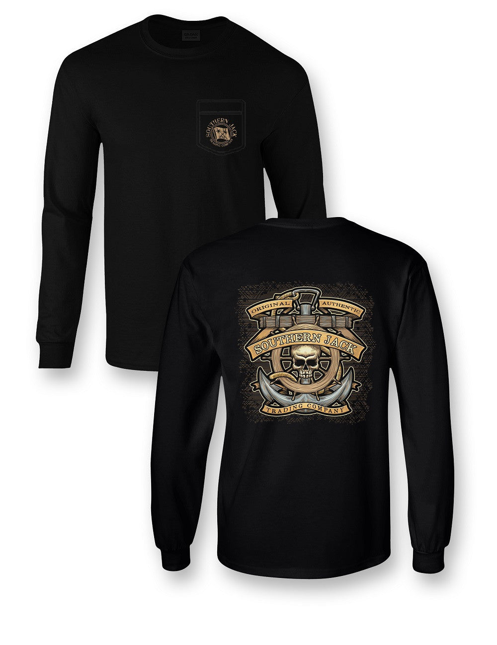 SALE Southern Jack Apparel Anchor Skull Pirate - Adult & Kids T-Shirts, Sweatshirts & Hoodies apparel design preview 1