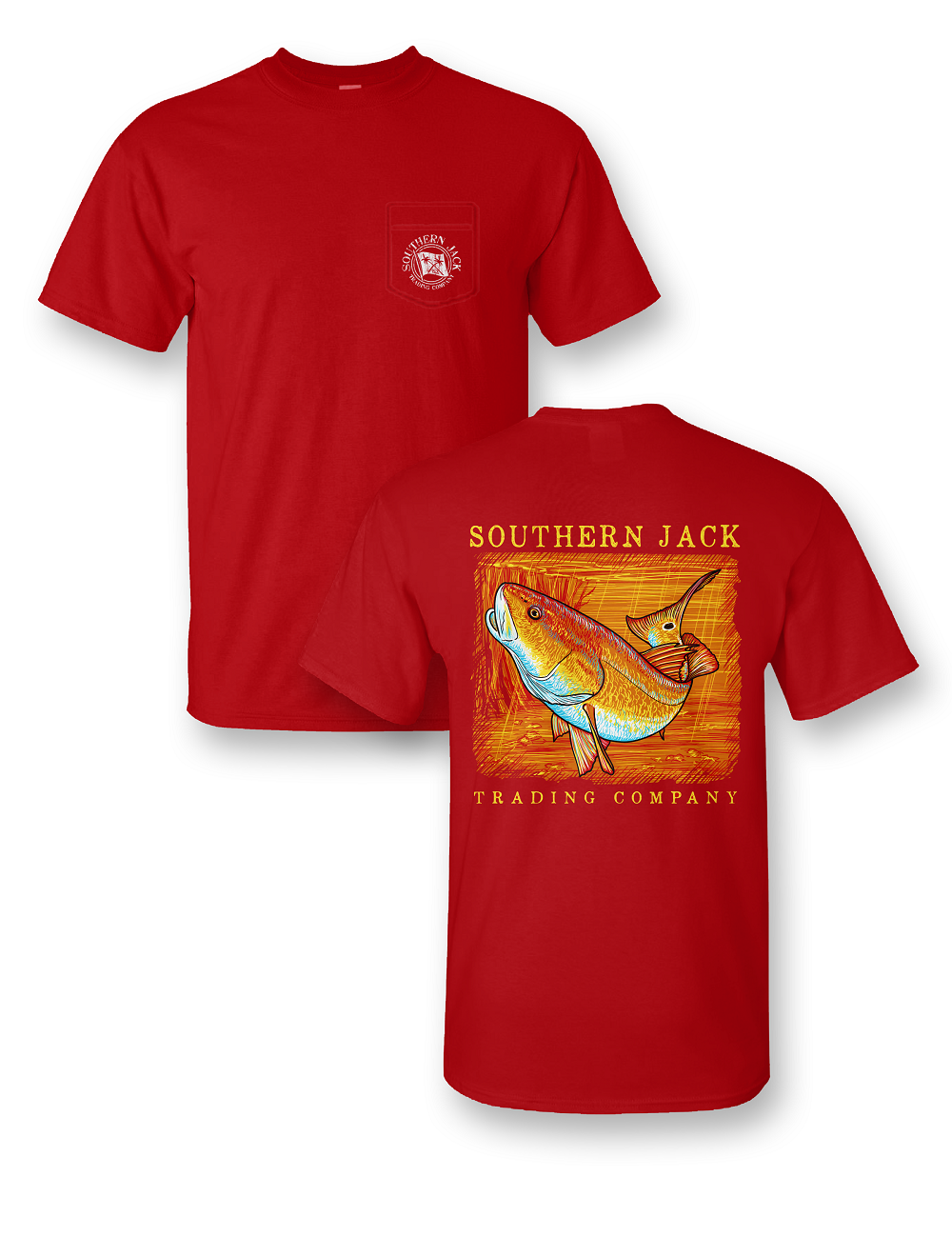 Sale Southern Jack Red Fish Frass Unisex Comfort - Adult & Kids T-Shirts, Sweatshirts & Hoodies apparel design preview 1