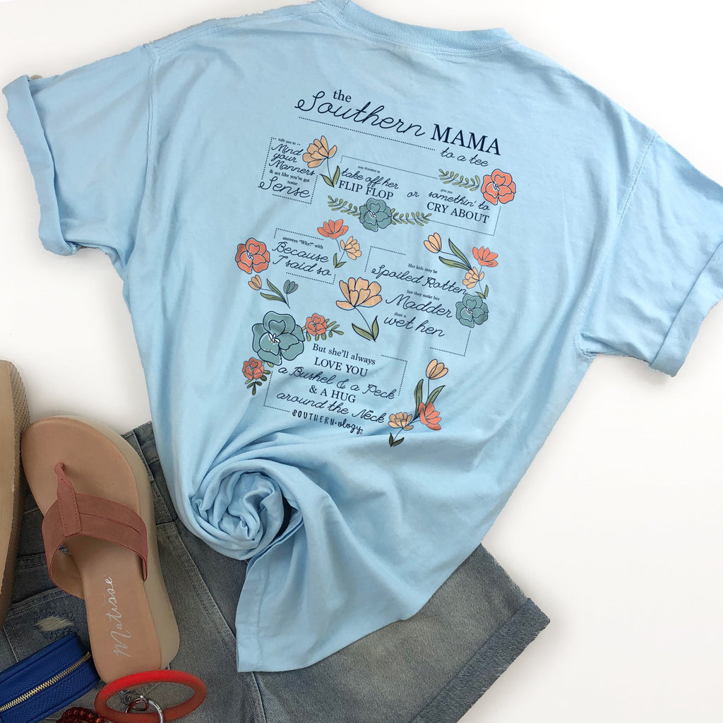 Southernology Southern Mama to a Comfort Colors - Adult & Kids T-Shirts, Sweatshirts & Hoodies apparel design preview 2