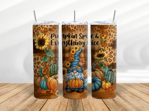 Pumpkin Spice and Everything Nice Gnome Fall 20 oz - Adult & Kids T-Shirts, Sweatshirts & Hoodies apparel design preview 1
