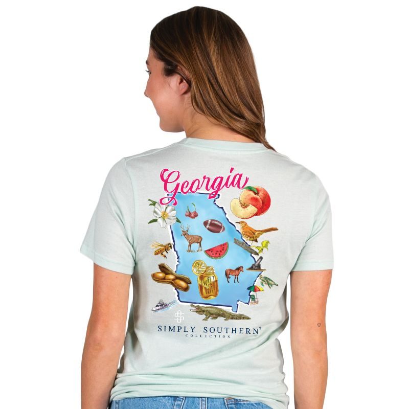 Simply Southern Preppy Georgia Breeze - Adult & Kids T-Shirts, Sweatshirts & Hoodies apparel design preview 1