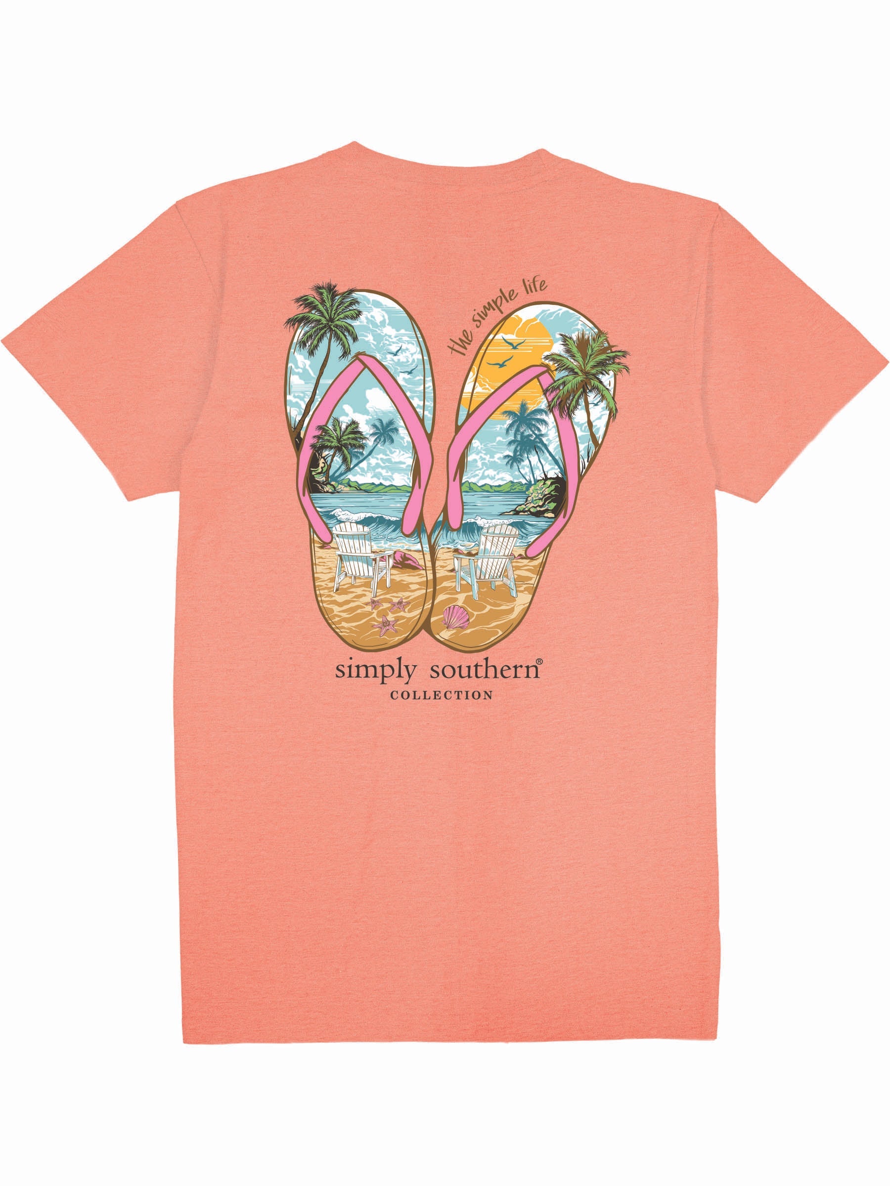 Simply Southern Sandals Beach Peach - Adult & Kids T-Shirts, Sweatshirts & Hoodies apparel design preview 2