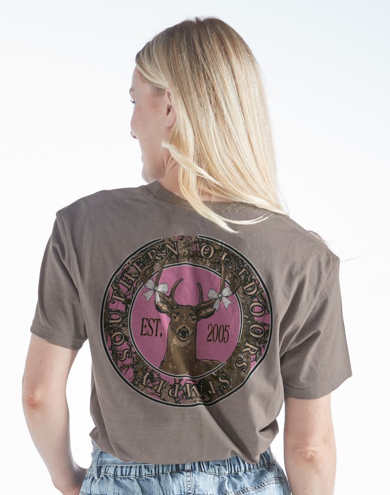 Simply Southern Pink Camo Deer - Adult & Kids T-Shirts, Sweatshirts & Hoodies apparel design preview 1