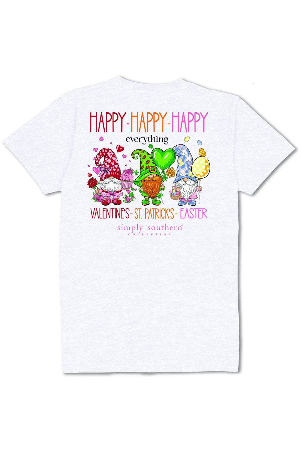 Simply Southern Happy Everything XoXo Irish Easter - Adult & Kids T-Shirts, Sweatshirts & Hoodies apparel design preview 2
