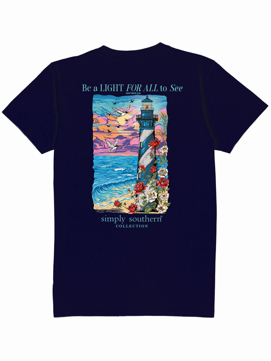 Simply Southern Lighthouse Beach - Adult & Kids T-Shirts, Sweatshirts & Hoodies apparel design preview 2