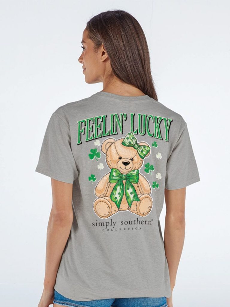 Simply Southern Lucky Teddy Irish - Adult & Kids T-Shirts, Sweatshirts & Hoodies apparel design preview 1