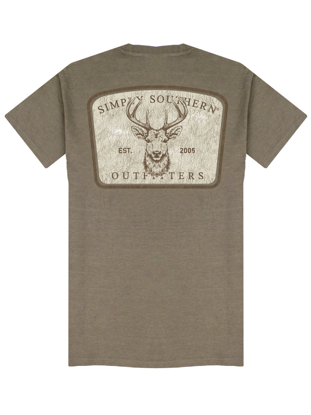 Simply Southern Distressed Buck Deer - Adult & Kids T-Shirts, Sweatshirts & Hoodies apparel design preview 2