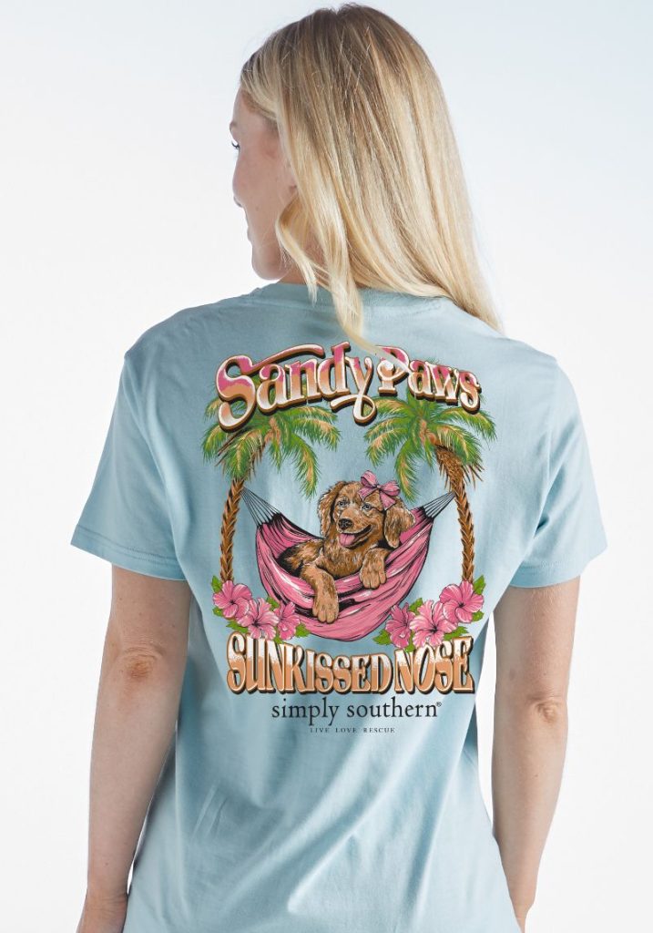 Simply Southern Paws Beach Dog - Adult & Kids T-Shirts, Sweatshirts & Hoodies apparel design preview 1
