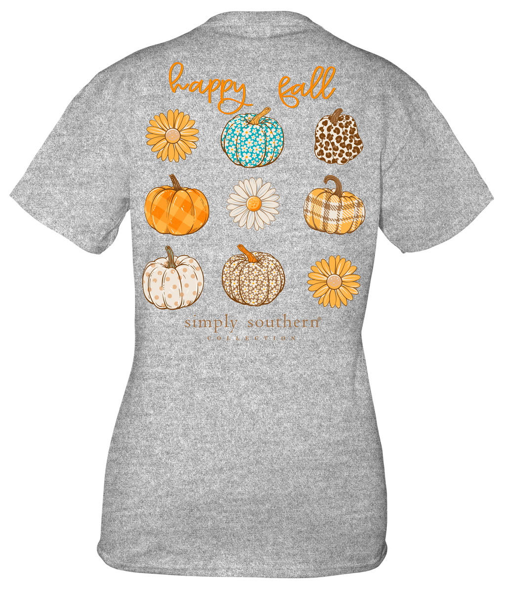 Simply Southern Happy Fall Pumpkins Patterns - Adult & Kids T-Shirts, Sweatshirts & Hoodies apparel design preview 1