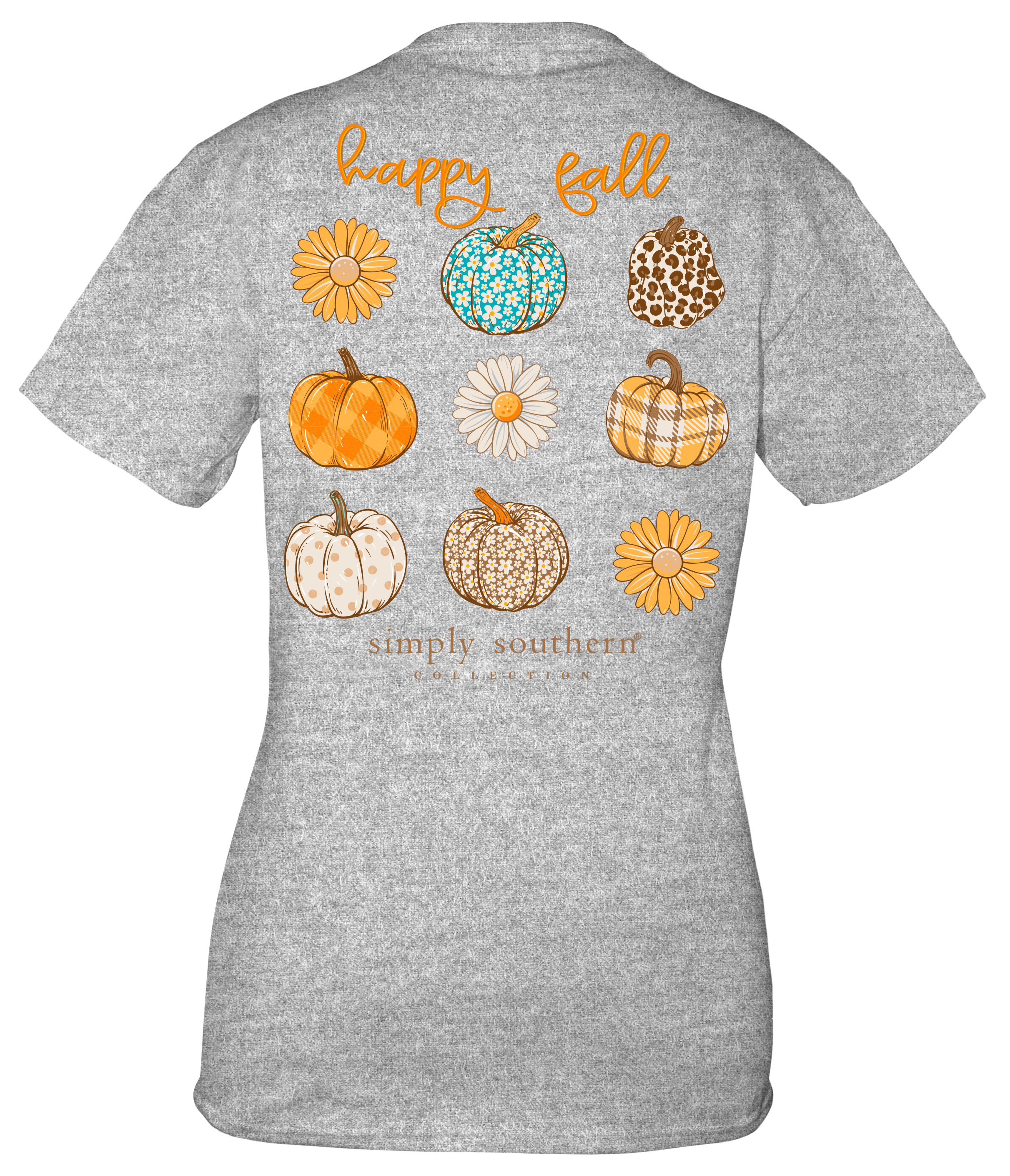 Simply Southern Happy Fall Pumpkins Patterns - Adult & Kids T-Shirts, Sweatshirts & Hoodies apparel design preview 1