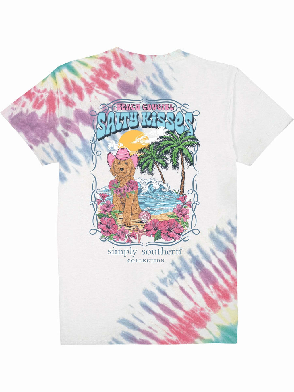 Simply Southern Salty Kisses Glow Tie Dye - Adult & Kids T-Shirts, Sweatshirts & Hoodies apparel design preview 2