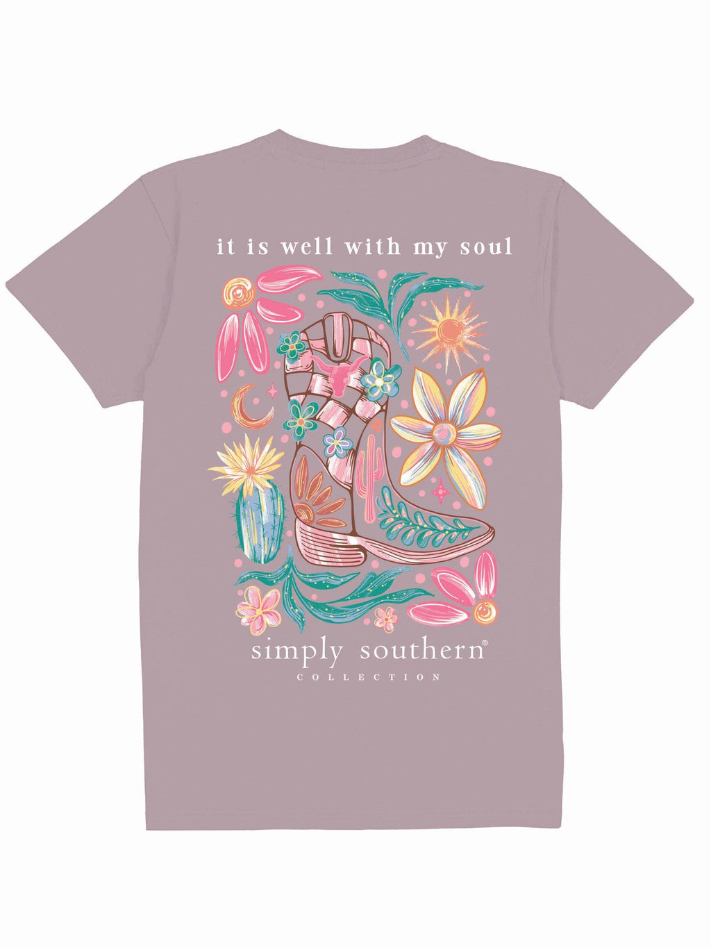 Simply Southern Well With My Soul Boot - Adult & Kids T-Shirts, Sweatshirts & Hoodies apparel design preview 2