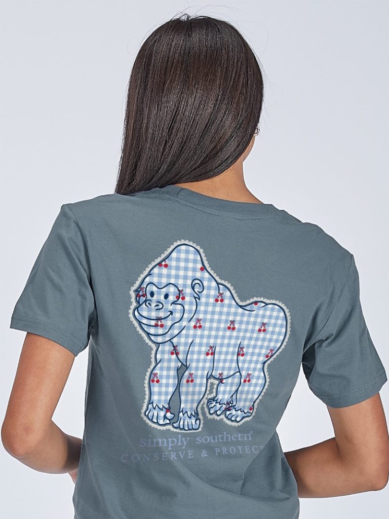 Simply Southern Gorilla Tracker Cherry - Adult & Kids T-Shirts, Sweatshirts & Hoodies apparel design preview 1