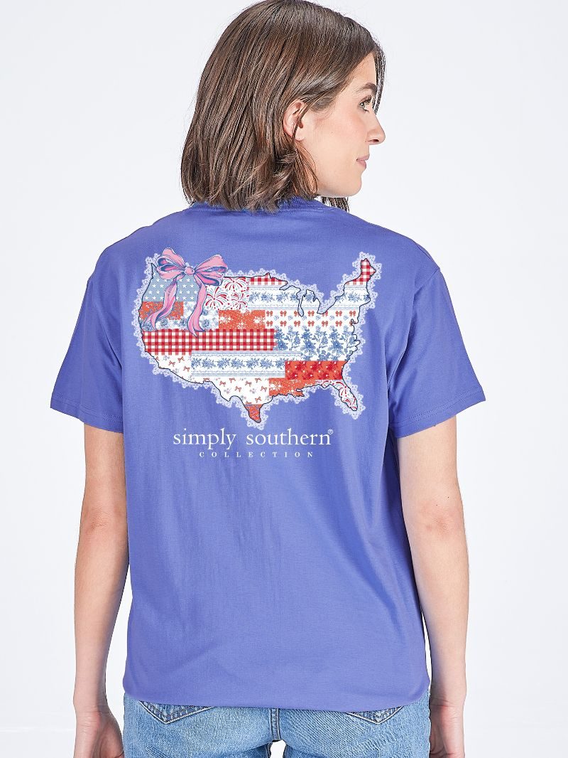 Simply Southern USA Patch Bali - Adult & Kids T-Shirts, Sweatshirts & Hoodies apparel design preview 2