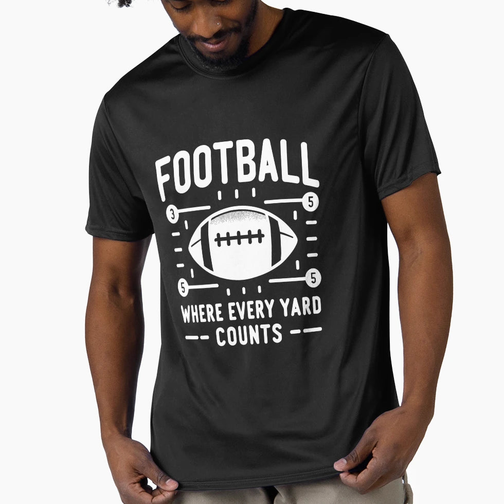Football Where Every Yard Counts T-Shirt - Custom Art Print Unisex - T-Shirt, Sweatshirt, Hoodie