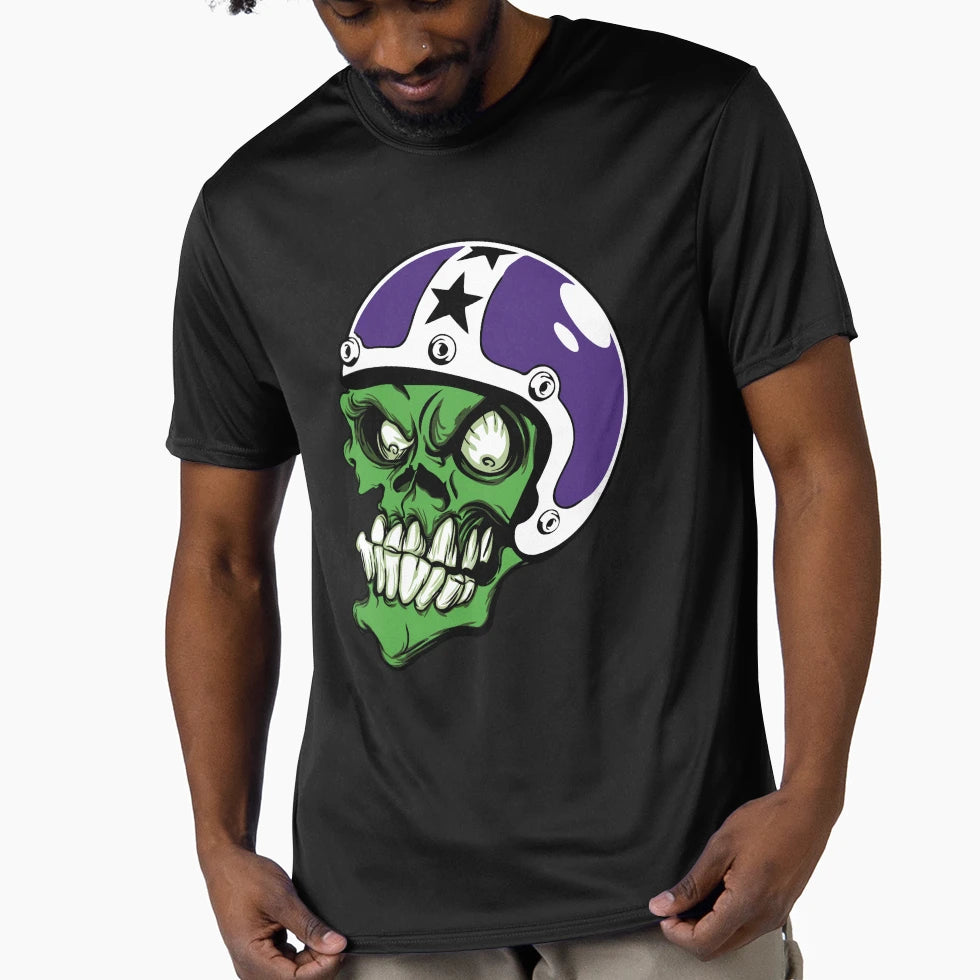 Crazy Skull Helmet T-Shirt - Streetwear Style for Adults - T-Shirt, Sweatshirt, Hoodie