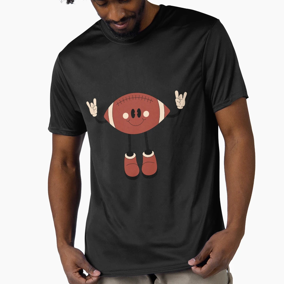 American Football Cartoon T-Shirt - Graphic Print for Adults - T-Shirt, Sweatshirt, Hoodie
