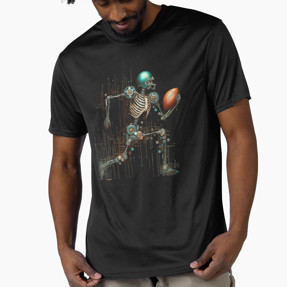 Cybernetic Football Skeleton T-Shirt - Streetwear Style Unisex - T-Shirt, Sweatshirt, Hoodie