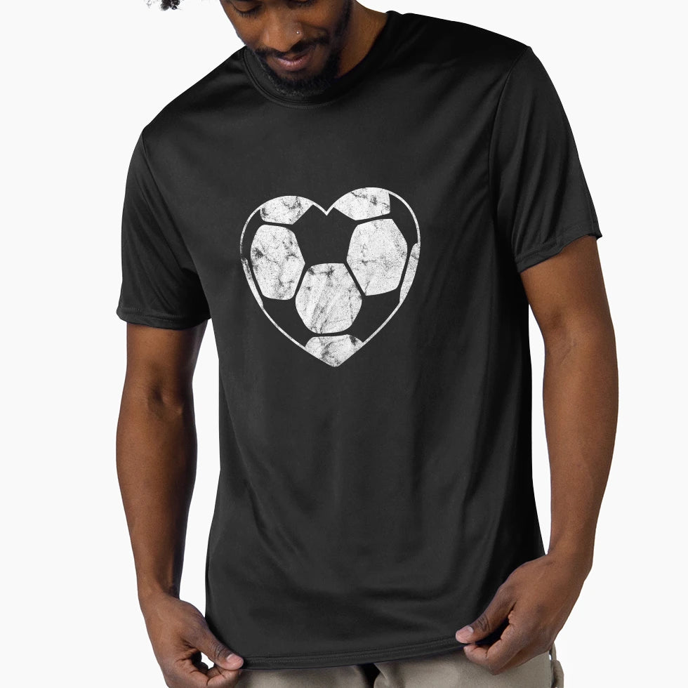 Soccer Ball Heart Mom Fan Parent T-Shirt - Novelty Apparel Men Women - T-Shirt, Sweatshirt, Hoodie