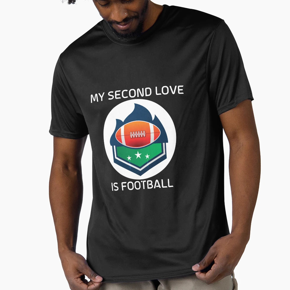 My Second Love Is Football T-Shirt - Aesthetic Graphic Unisex - T-Shirt, Sweatshirt, Hoodie