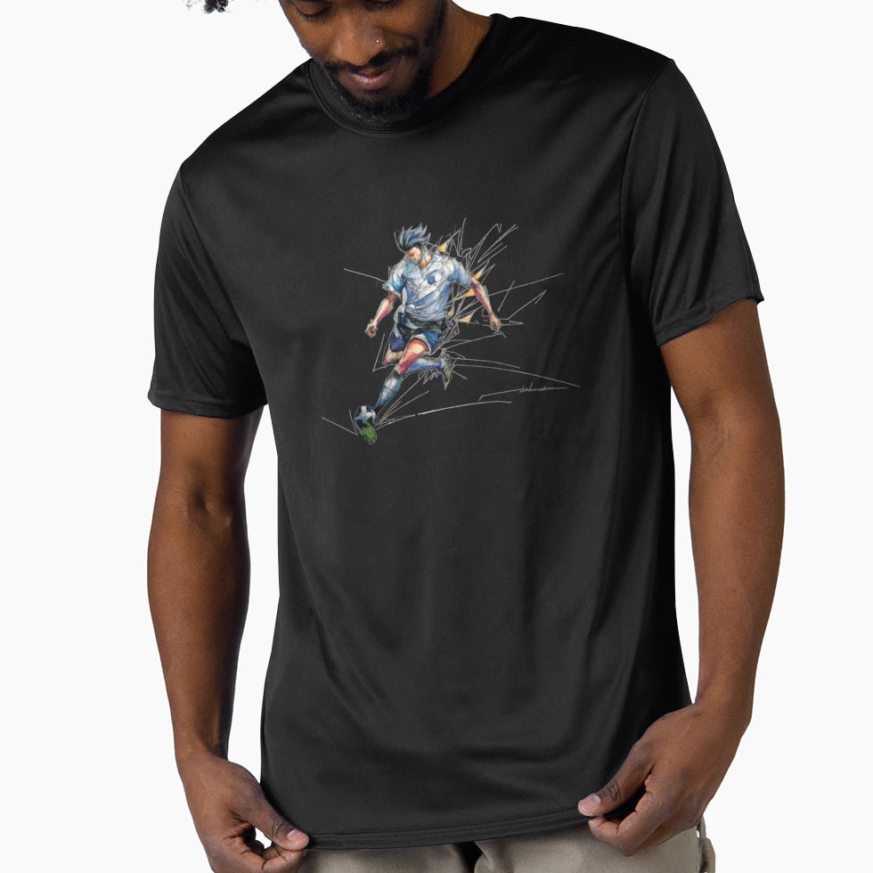 Goal Bound Glory Dynamic Soccer Striker T-Shirt - Graphic Print Men Women - T-Shirt, Sweatshirt, Hoodie