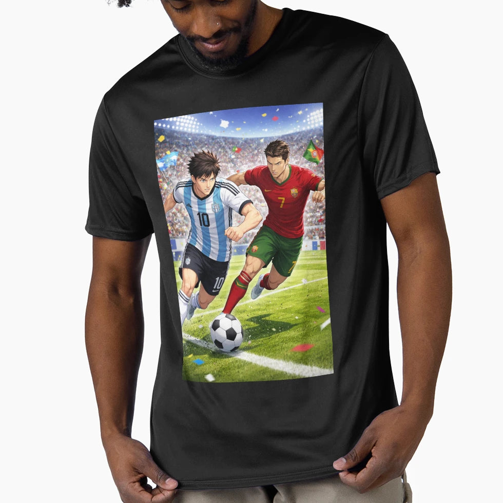 Anime Football Legends Clash Argentina T-Shirt - Unique Graphic for Adults - T-Shirt, Sweatshirt, Hoodie