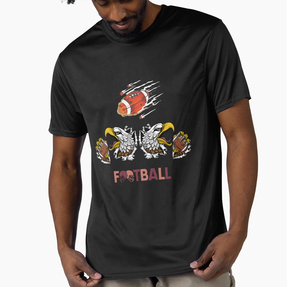Eagle Holding American Football T-Shirt - Trendy Graphic for Adults - T-Shirt, Sweatshirt, Hoodie