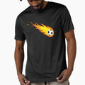 Fire Soccerball Fireball Made Me Do It T-Shirt - Trendy Graphic for Adults - T-Shirt, Sweatshirt, Hoodie