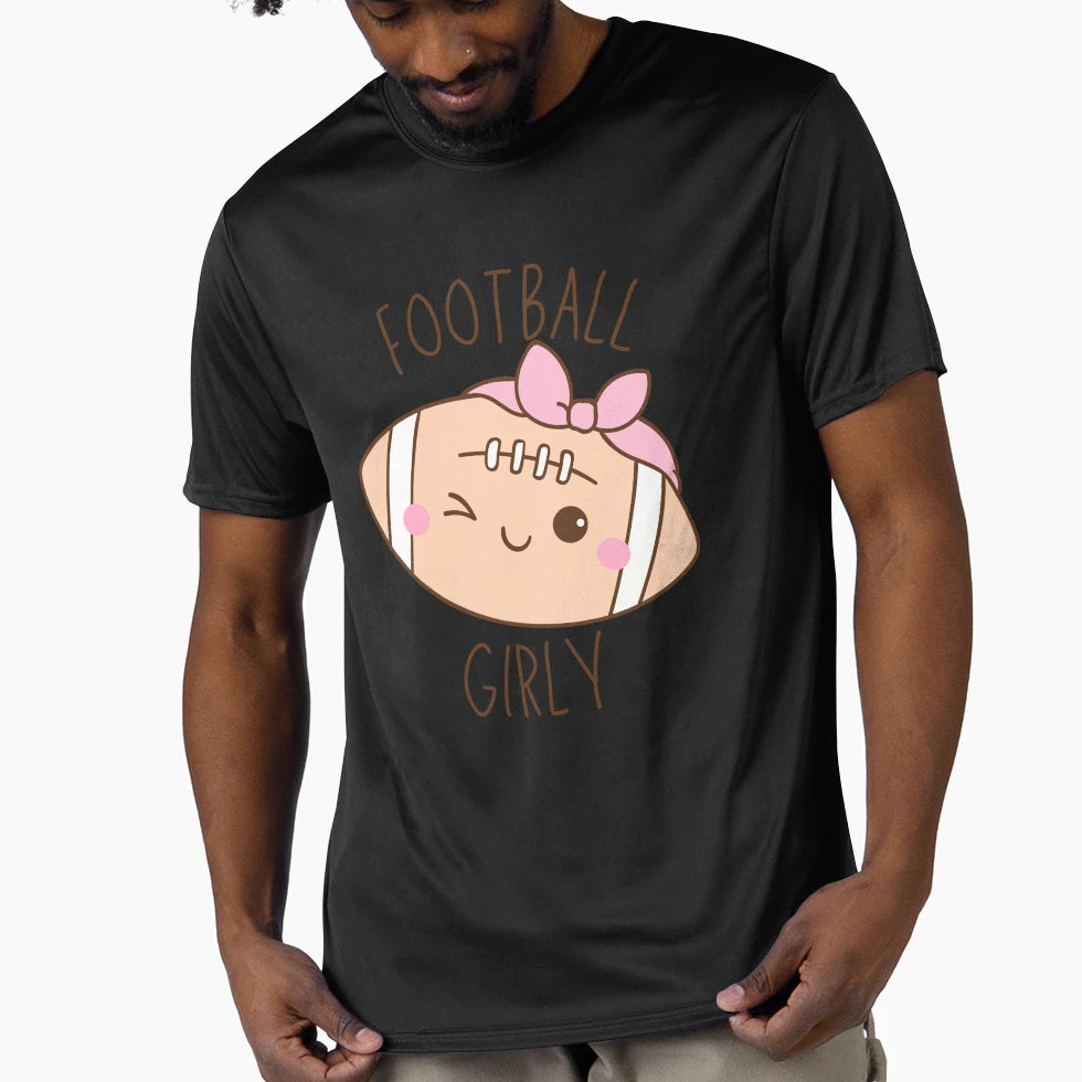 Football Girly T-Shirt - Aesthetic Graphic Unisex - T-Shirt, Sweatshirt, Hoodie