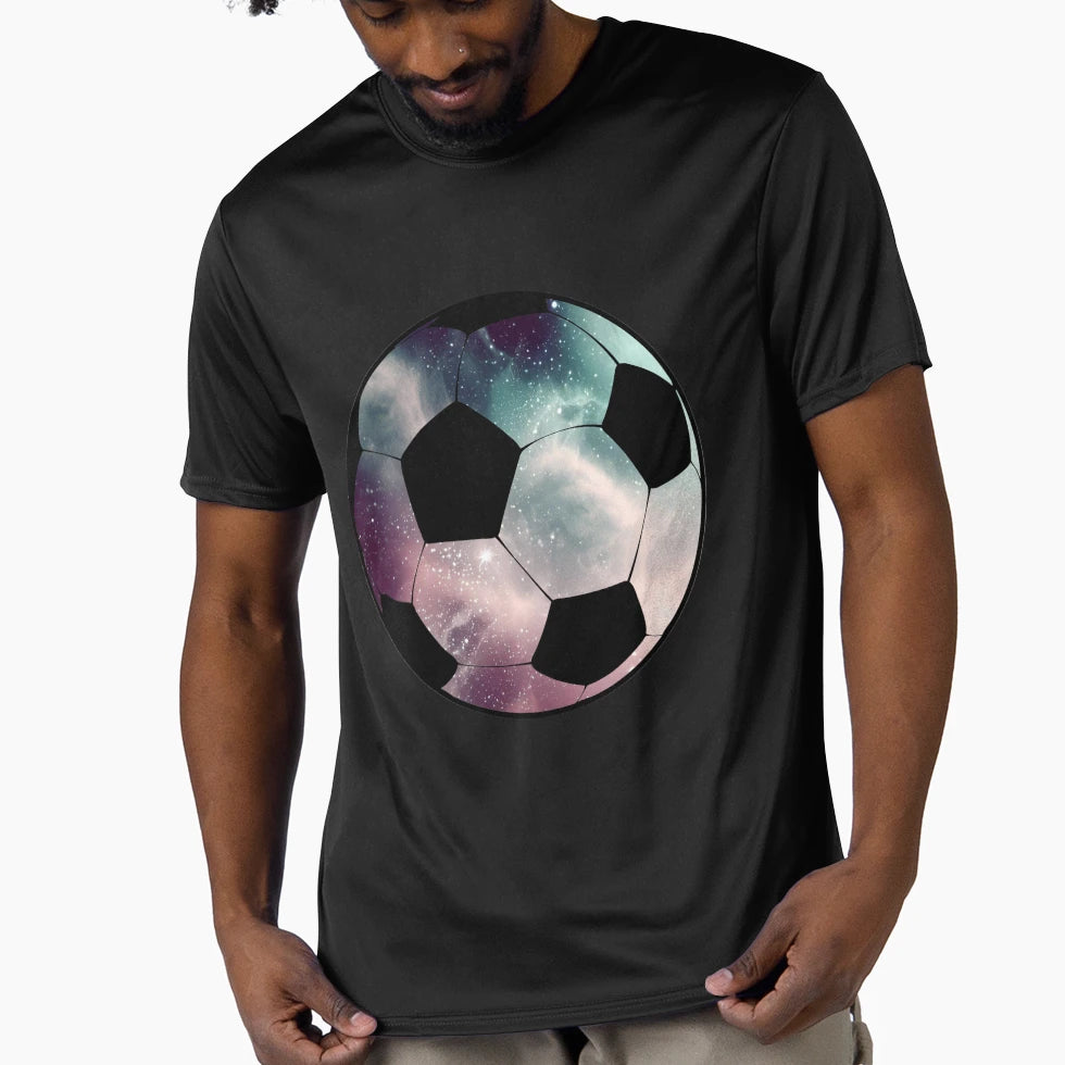 Soccer Ball Football Game Universe T-Shirt - Minimalist Print Men Women - T-Shirt, Sweatshirt, Hoodie