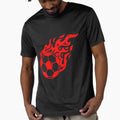 Football Red Fire Ball Football Ball T-Shirt - Aesthetic Graphic Unisex - T-Shirt, Sweatshirt, Hoodie