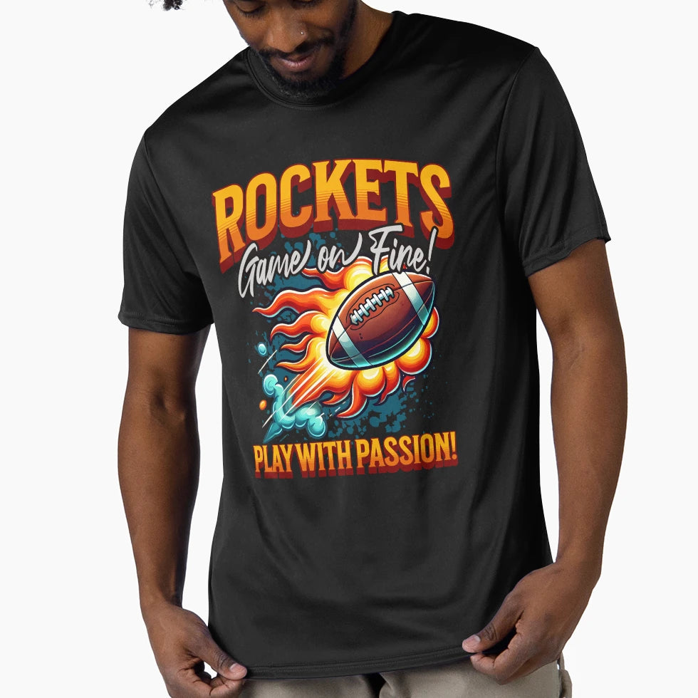 Rockets Game Fire T-Shirt - Novelty Apparel Men Women - T-Shirt, Sweatshirt, Hoodie