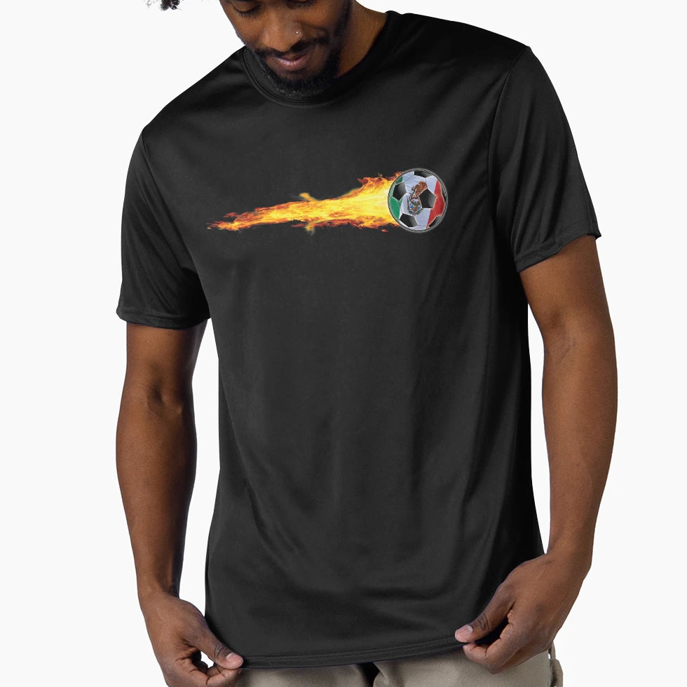 Soccer Fire Mexico T-Shirt - Fun Novelty Design Men Women - T-Shirt, Sweatshirt, Hoodie
