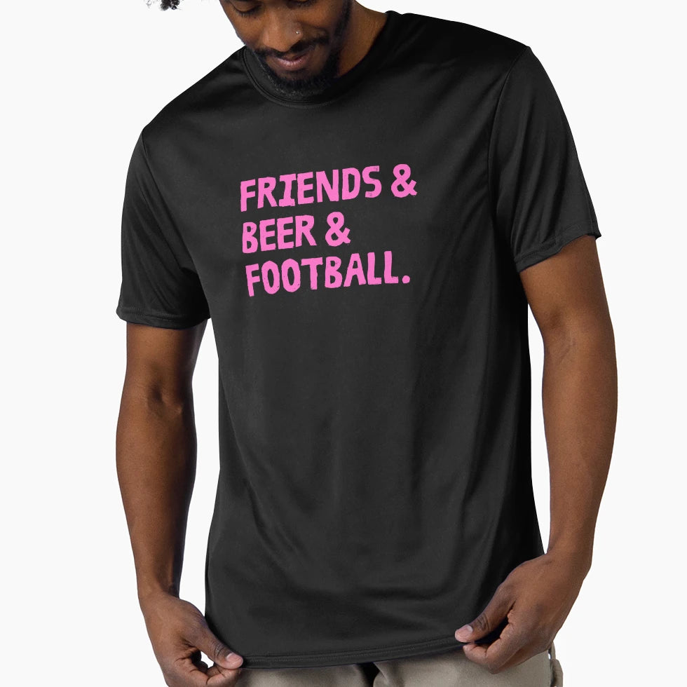 Friends Beer And Football T-Shirt - Unique Graphic Men Women - T-Shirt, Sweatshirt, Hoodie