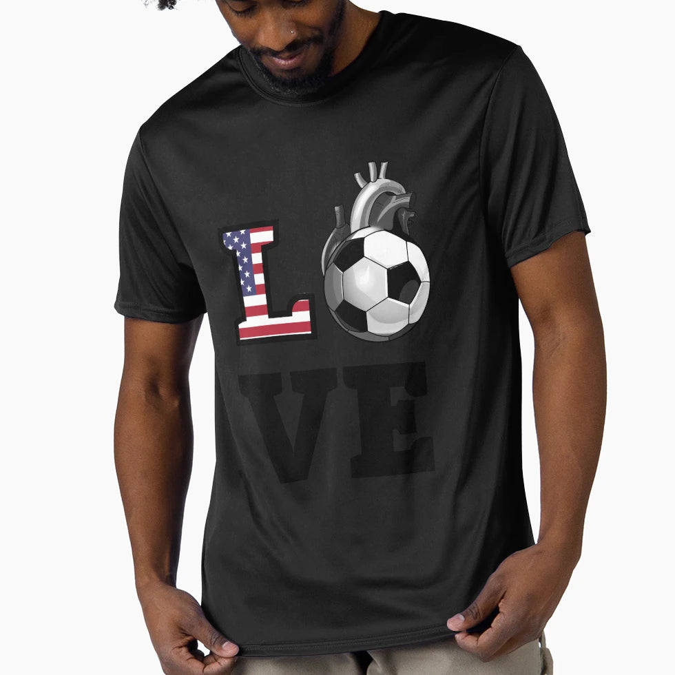 Love Soccer T-Shirt - Aesthetic Graphic Men Women - T-Shirt, Sweatshirt, Hoodie