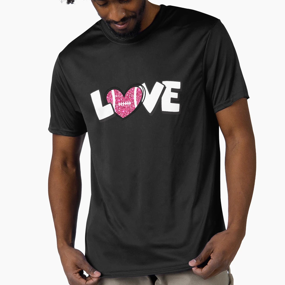 Love Football T-Shirt - Minimalist Print Unisex - T-Shirt, Sweatshirt, Hoodie