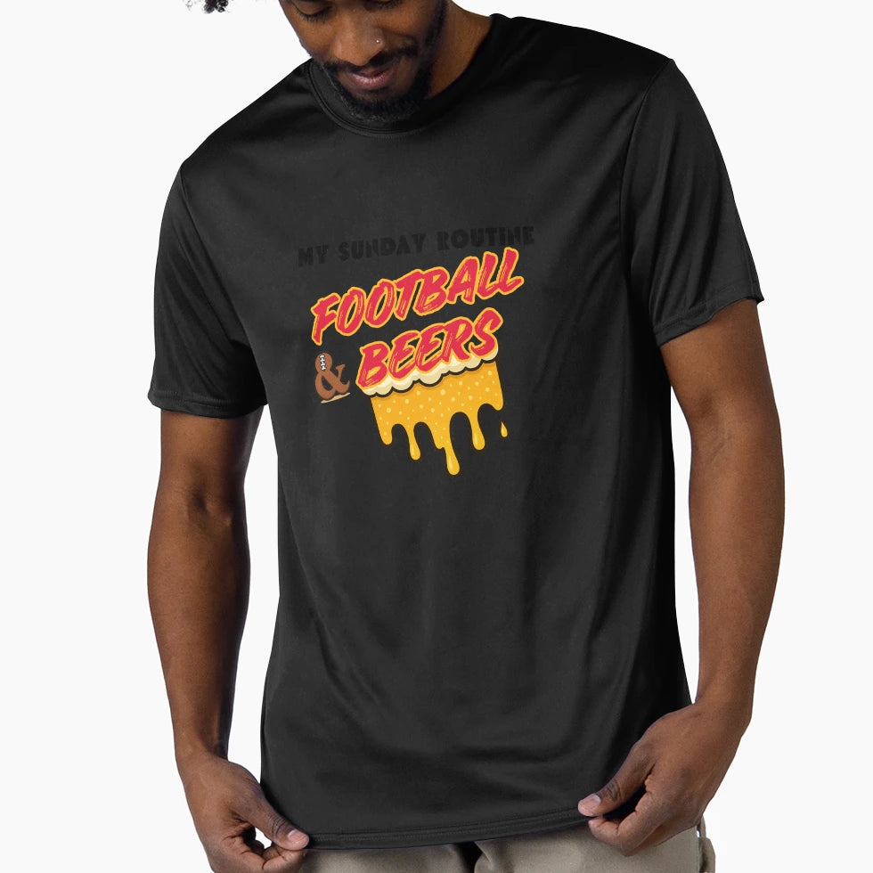 Kansas City Chiefs Sunday Routine T-Shirt - Custom Art Print Men Women - T-Shirt, Sweatshirt, Hoodie