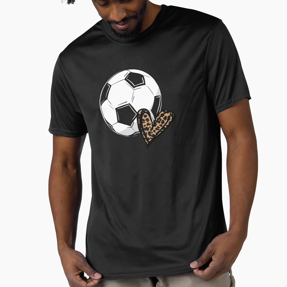 Soccer Cheetah Love T-Shirt - Casual Everyday Wear Unisex - T-Shirt, Sweatshirt, Hoodie