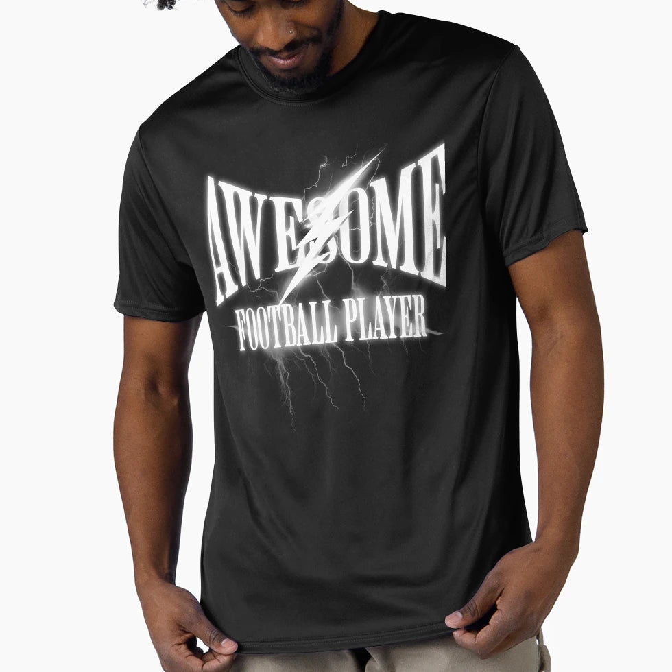 Awesome Football Player T-Shirt - Minimalist Print for Adults - T-Shirt, Sweatshirt, Hoodie